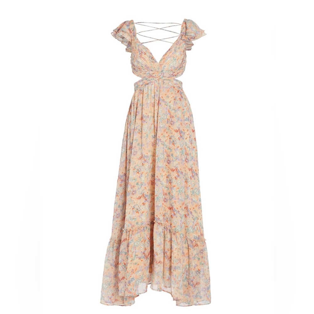 ASTR The Label Floral Print Maxi Dress